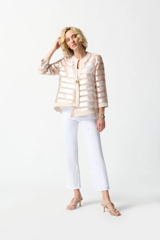 Joseph Ribkoff - Shadow Stripe Organza Swing Jacket - 242170