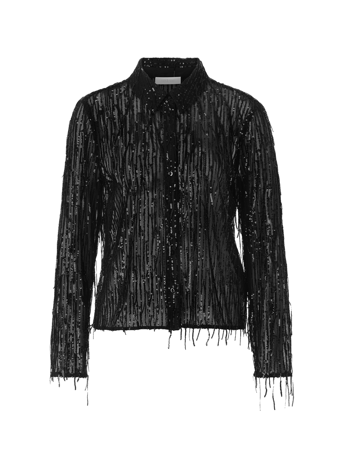 Rich & Royal - Sequin Blouse Black