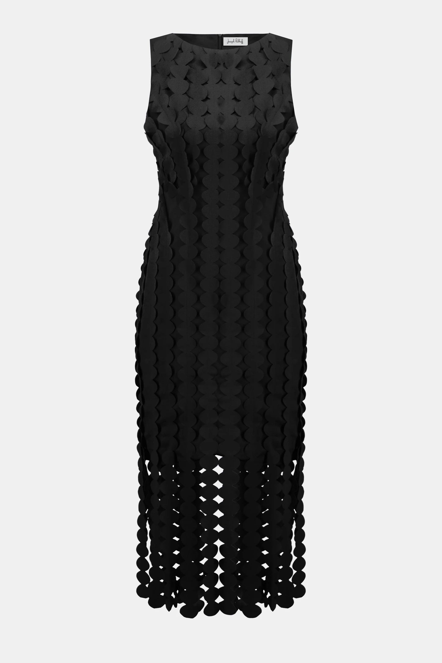 Joseph Ribkoff - Scuba Knit Sheath Dress with Circle Fringes 252712