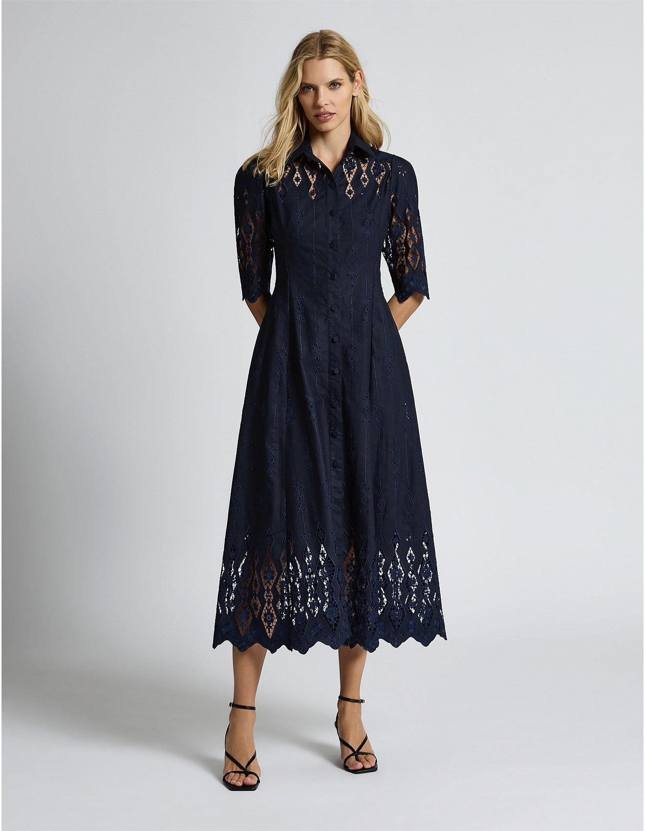 Moss & Spy - Alice Shirt Dress Navy