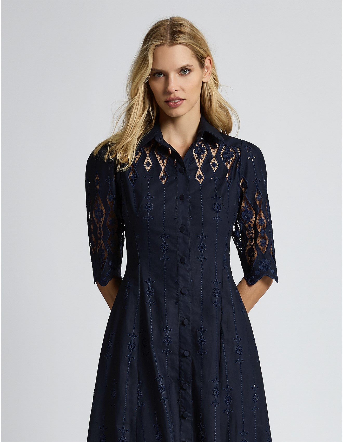 Moss & Spy - Alice Shirt Dress Navy