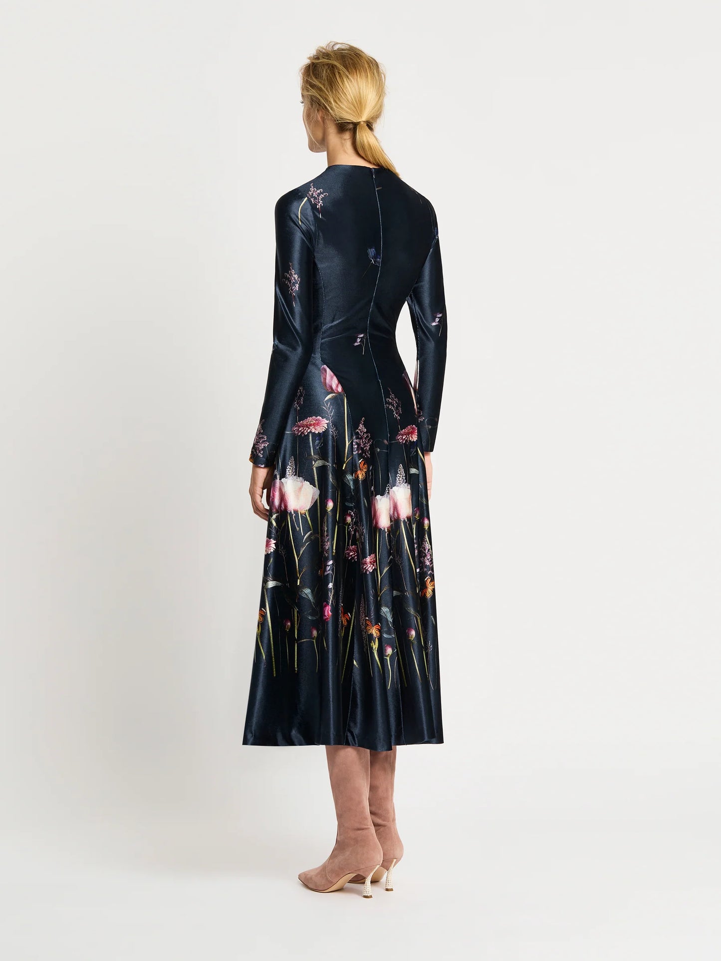 Moss & Spy - Ariana A-Line Navy Floral