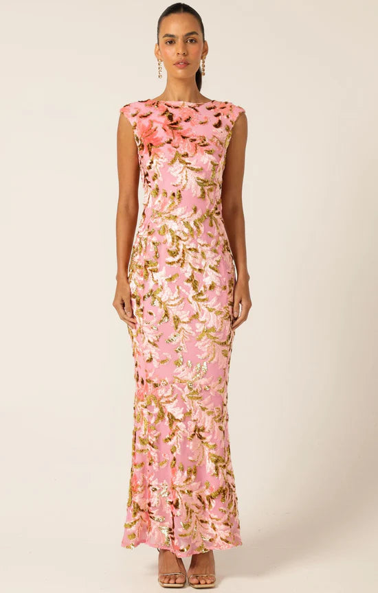 Sacha Drake - Heavenly Heights Maxi Dress Pink Gold