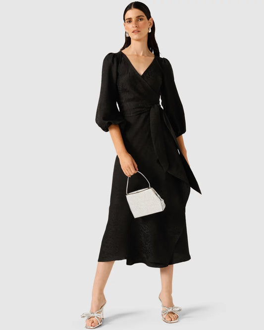 Sacha Drake - Chateau Wrap Dress Black