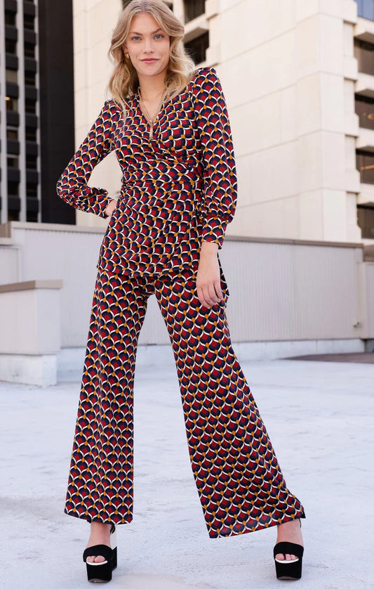 Sacha Drake - Printed Seamless Pants Ruby Navy Abstract