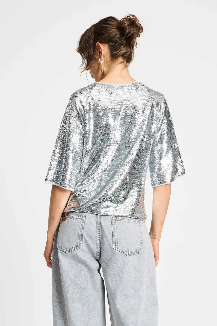 POM Amsterdam - Sequin Top in Silver