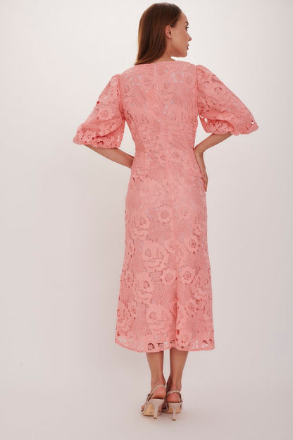 Kamare - Estelle Lace Dress Coral