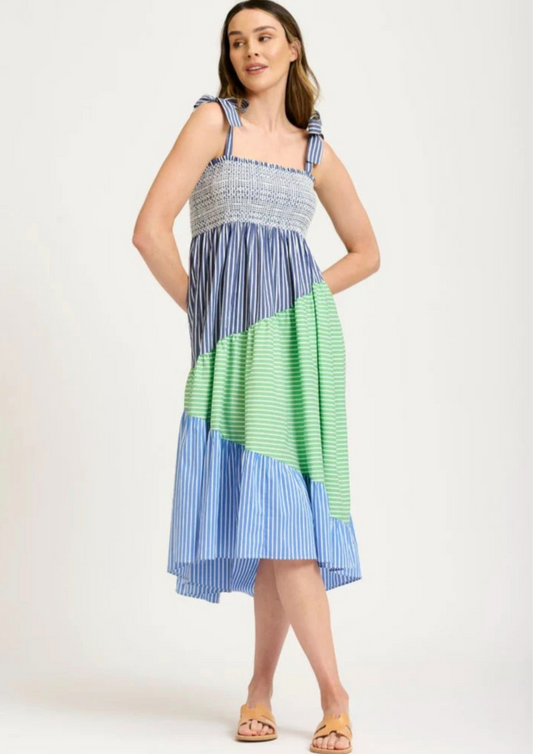Shirty - The Tiered Skirt Dress - Azure Combo