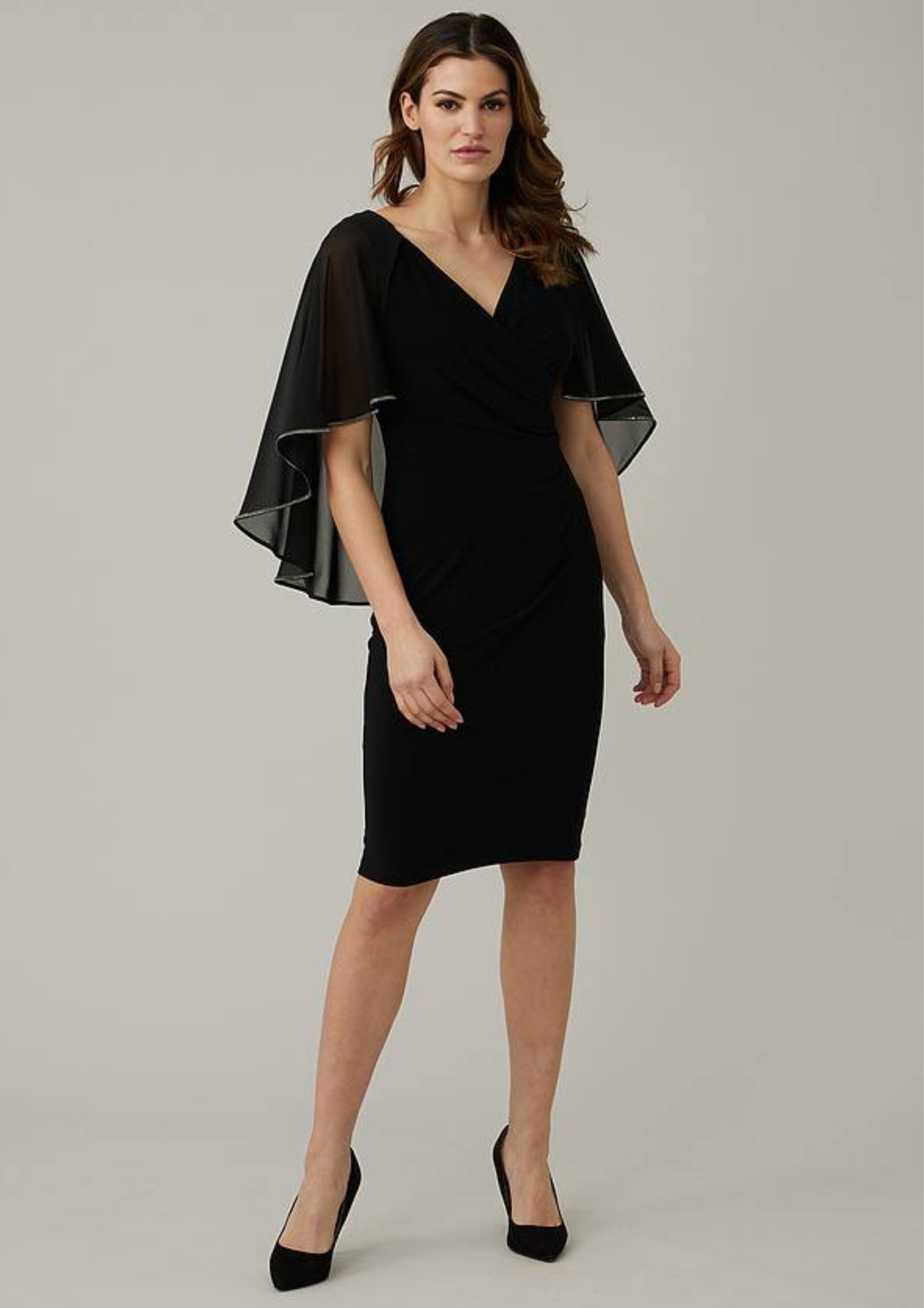 Joseph Ribkoff - Cape Dress Style Black Aspirations Brighton Joseph Ribkoff - Cape Dress Style Black Aspirations Brighton