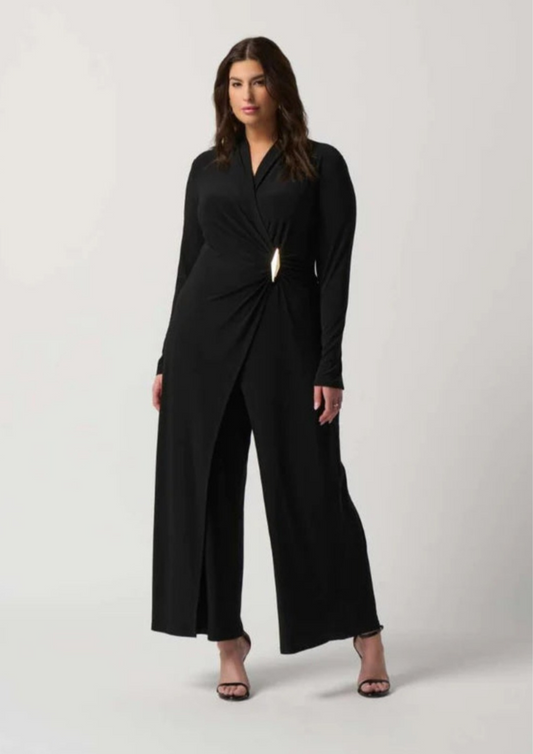 Joseph Ribkoff - Wrap Coulette Jumpsuit Black 233097