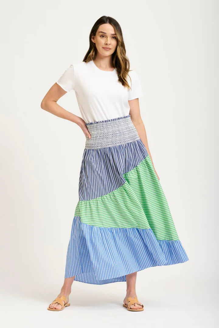 Shirty - The Tiered Skirt Dress - Azure Combo