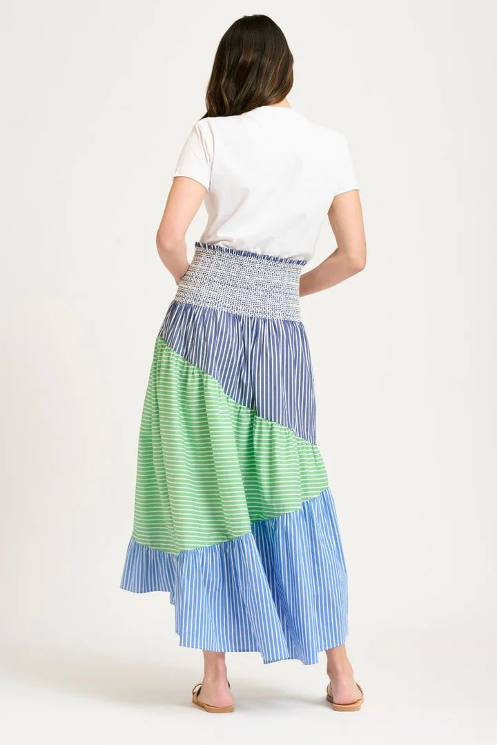 Shirty - The Tiered Skirt Dress - Azure Combo