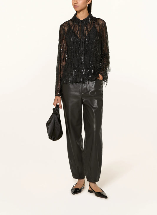 Rich & Royal - Sequin Blouse Black