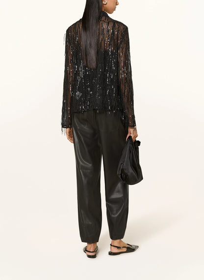 Rich & Royal - Sequin Blouse Black