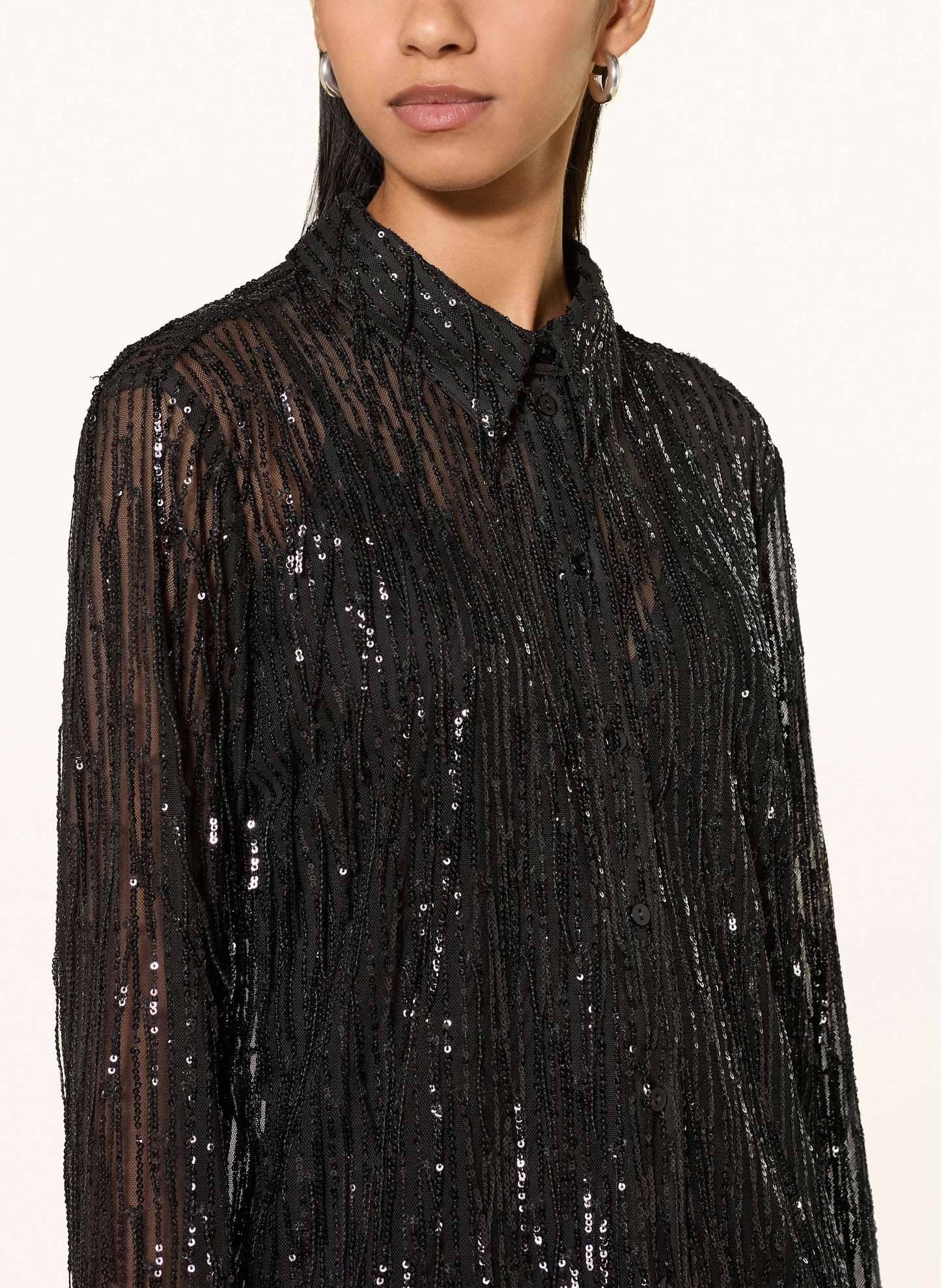 Rich & Royal - Sequin Blouse Black