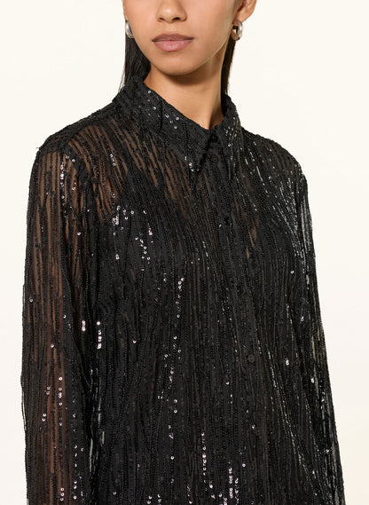 Rich & Royal - Sequin Blouse Black