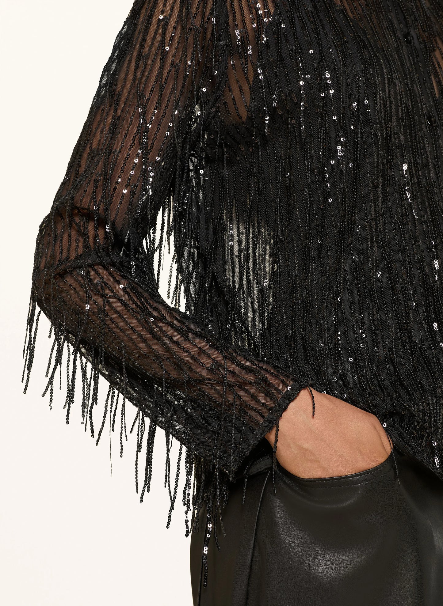 Rich & Royal - Sequin Blouse Black