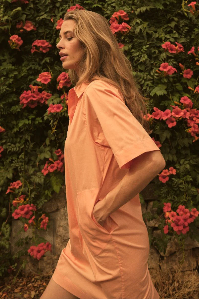 Mos Mosh - Carlee 3/4 Shirt Dress Coral Reef
