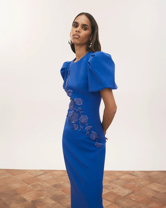 Rebecca Vallance - Evolet Puff Sleeve Midi Dress