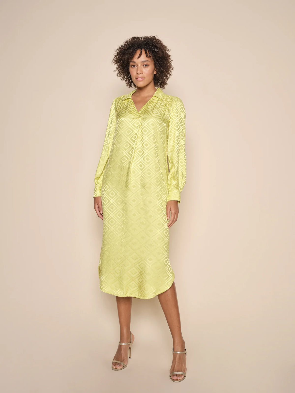 Mos Mosh - Aldo Geo Dress Yellow Plum