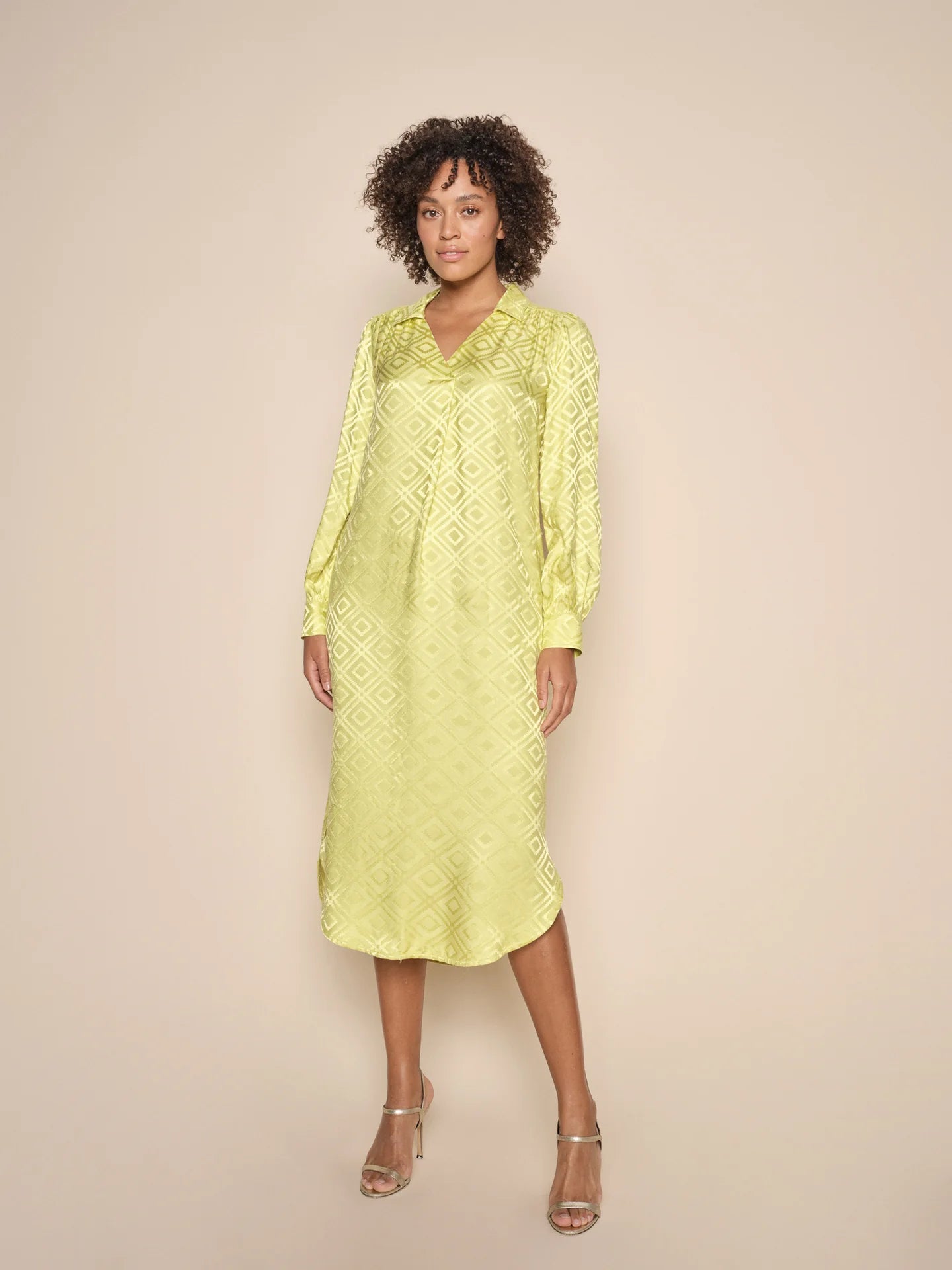 Mos Mosh - Aldo Geo Dress Yellow Plum