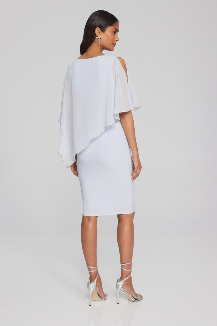 Joseph Ribkoff - Layered Dress With Cape Overlay 223762S24