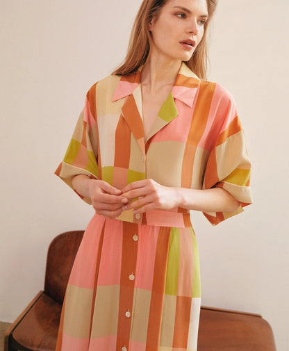 Momoni - Margie Dress Pink/Lime