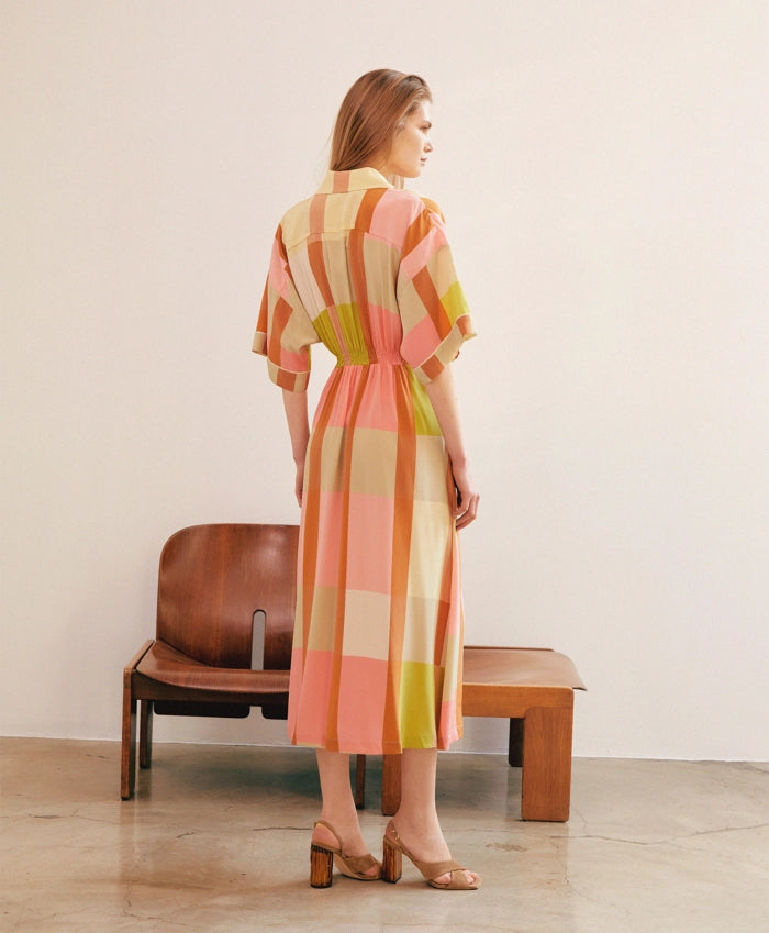 Momoni - Margie Dress Pink/Lime