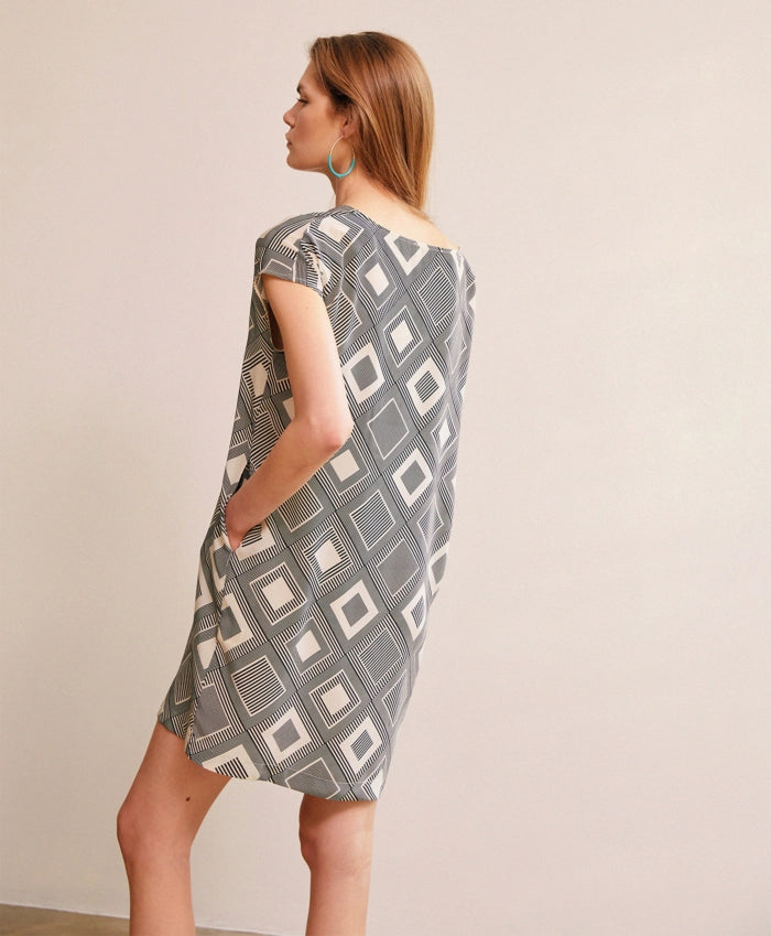 Momoni - Roxie Dress - Cream/Black