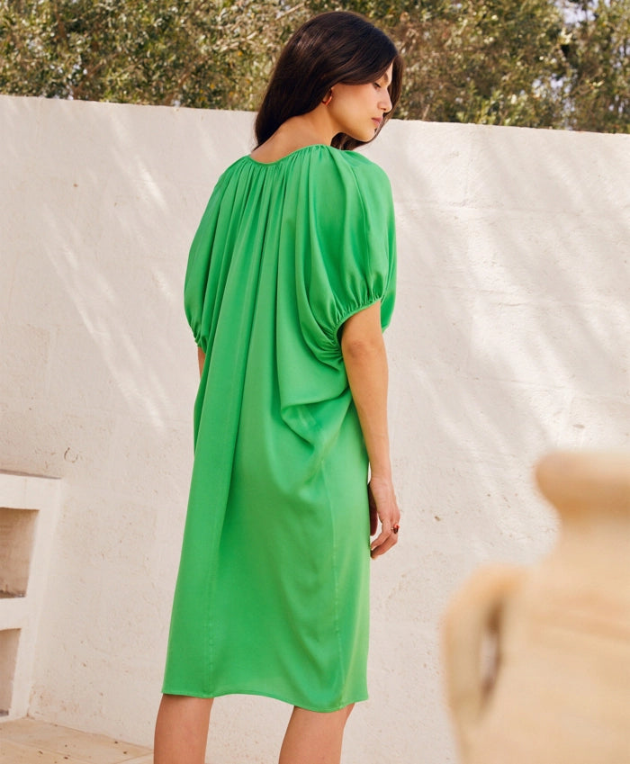 Momoni - Olivia Dress - Fluro Green