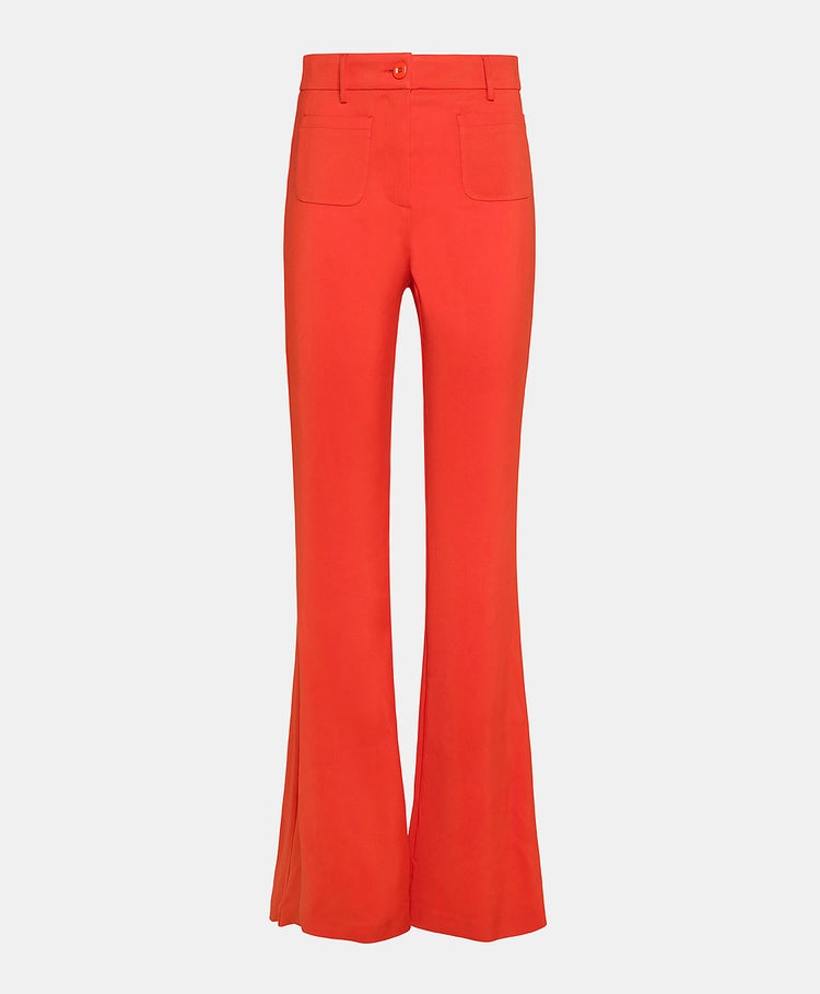 Momoni - Gilbert Pant in Stretch Viscose Cady Red