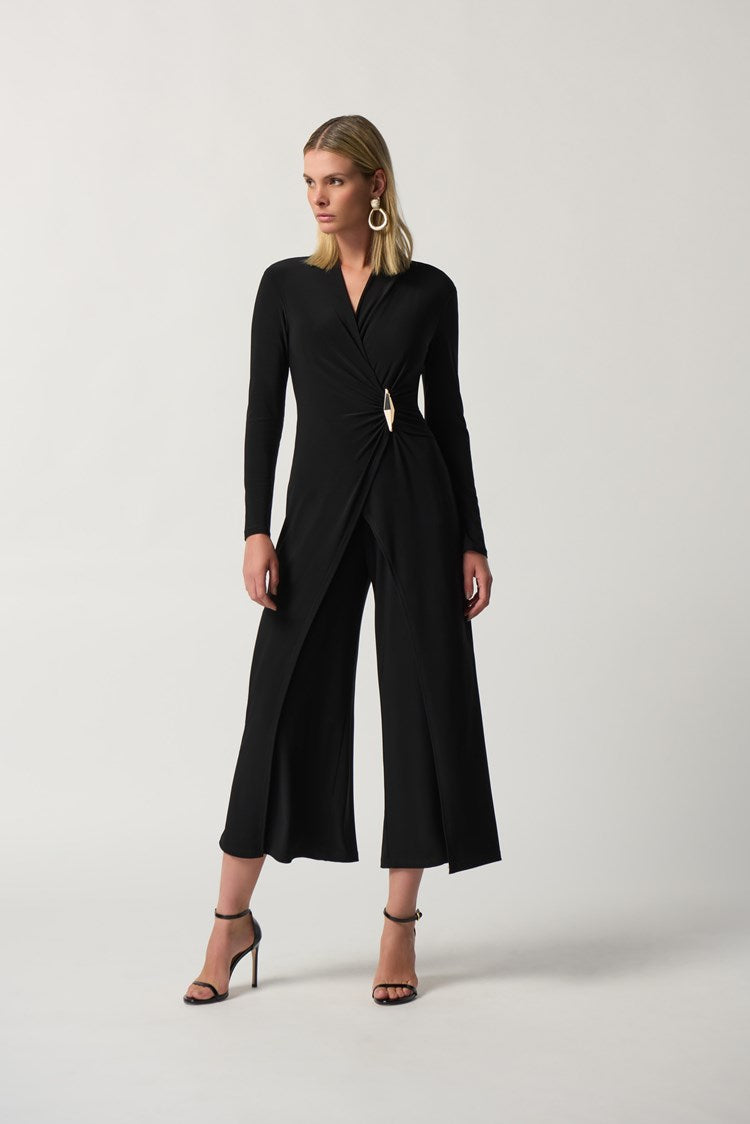 Joseph Ribkoff - Wrap Coulette Jumpsuit Black 233097