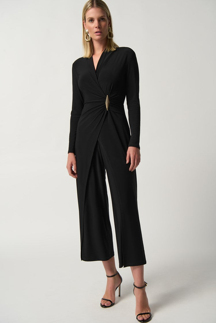 Joseph Ribkoff - Wrap Coulette Jumpsuit Black 233097