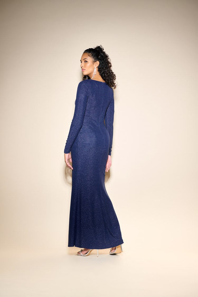 Joseph Ribkoff - Twist Detail Long Sleeve Maxi Dress Navy 233712