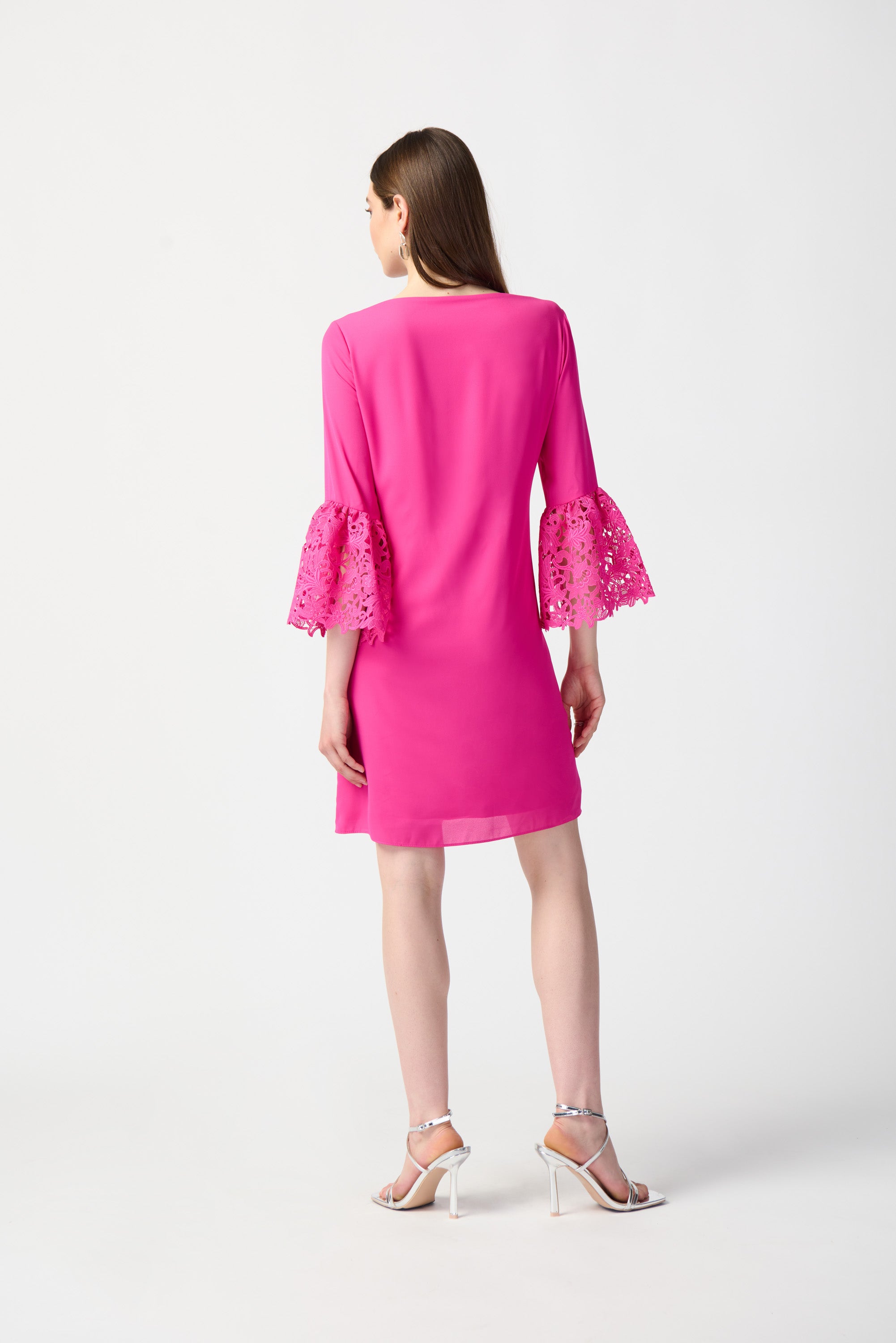 Joseph Ribkoff - Georgette and Guipure Trapeze Dress