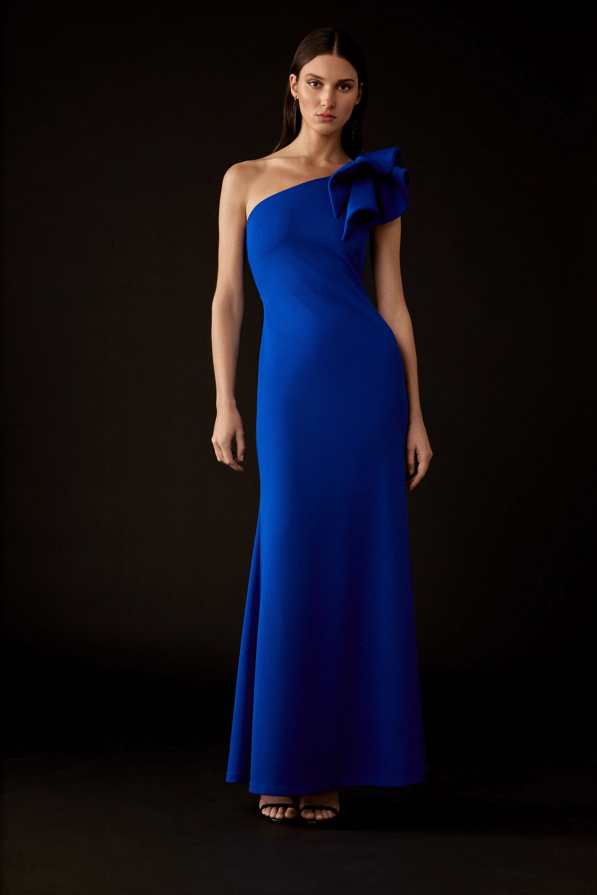 Joseph Ribkoff - Scuba Crepe One-Shoulder Gown