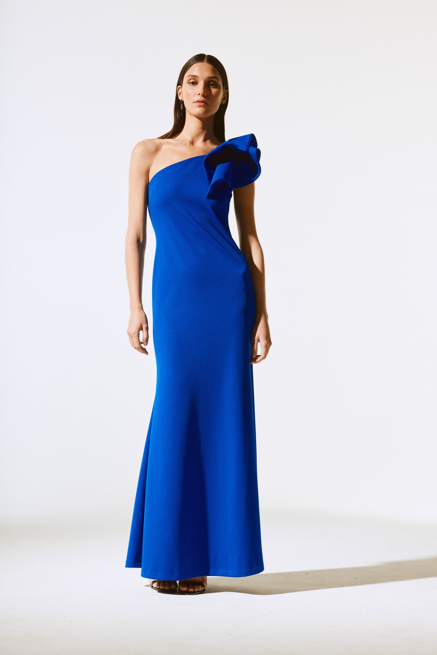 Joseph Ribkoff - Scuba Crepe One-Shoulder Gown