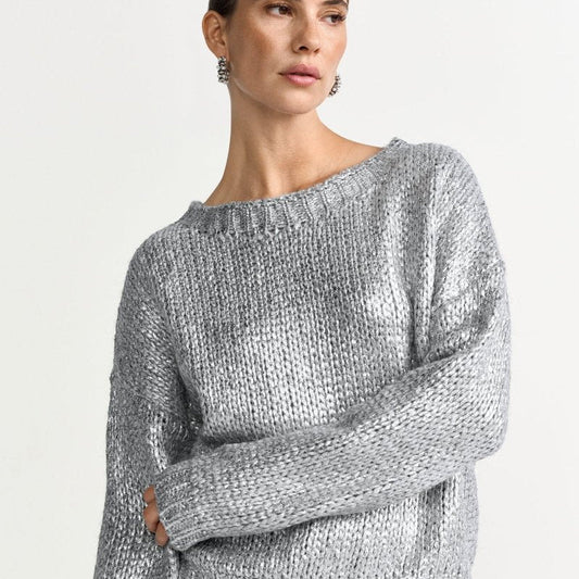 Rich & Royal - Foil Pronted Sweater Silver