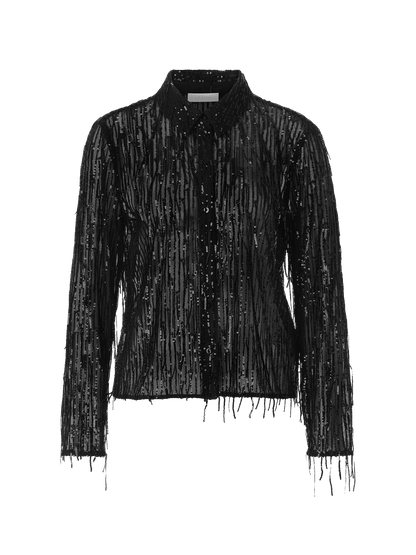 Rich & Royal - Sequin Blouse Black
