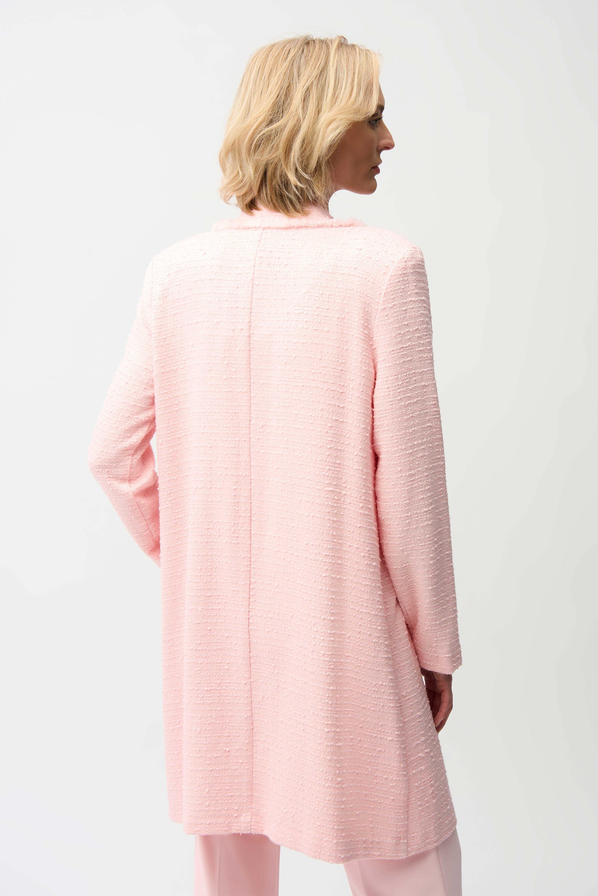 Joseph Ribkoff - Bouclé Straight Coat With Fringe Detail 261109