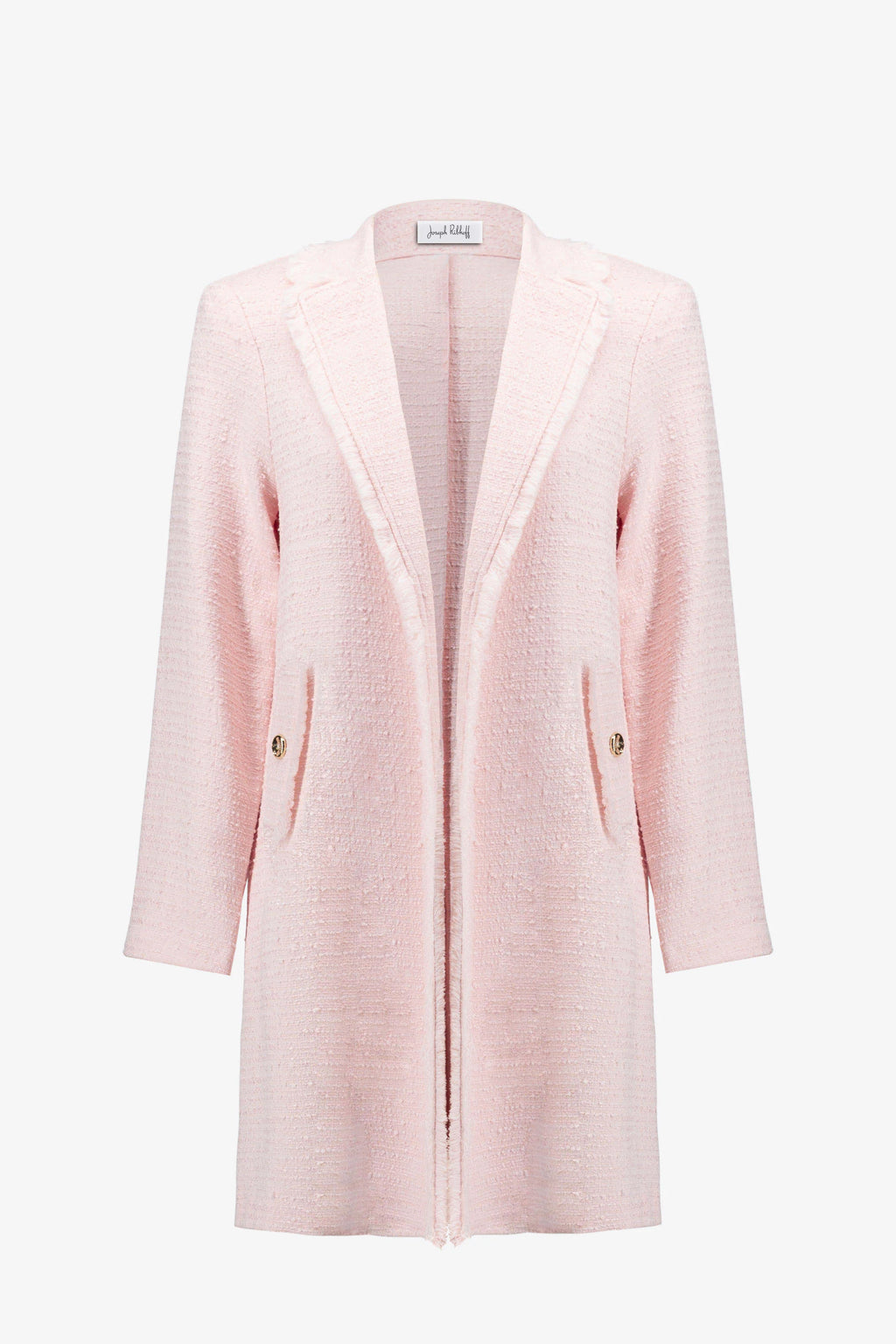 Joseph Ribkoff - Bouclé Straight Coat With Fringe Detail 261109