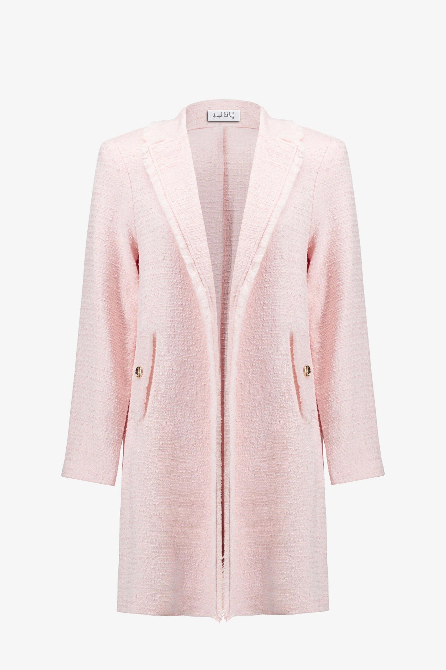 Joseph Ribkoff - Bouclé Straight Coat With Fringe Detail 261109