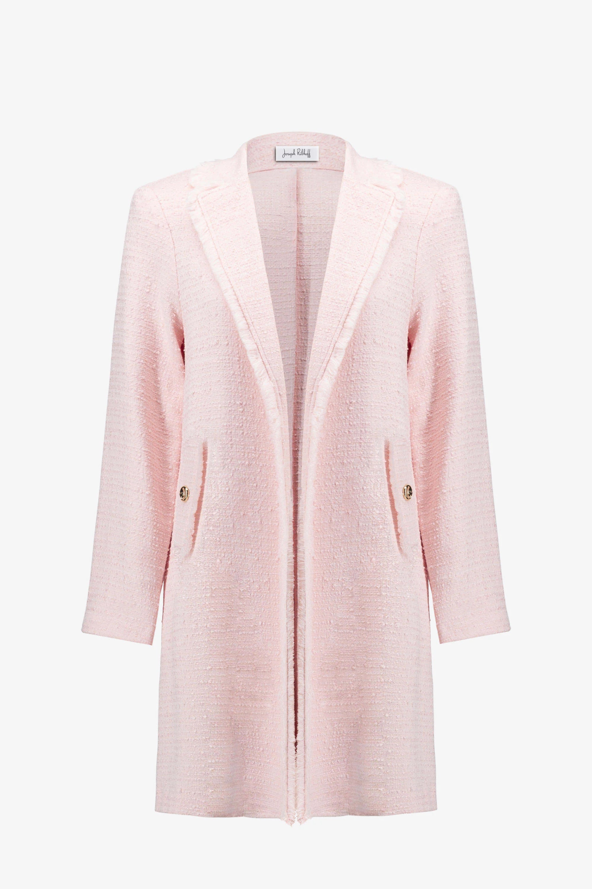 Joseph Ribkoff - Bouclé Straight Coat With Fringe Detail 261109