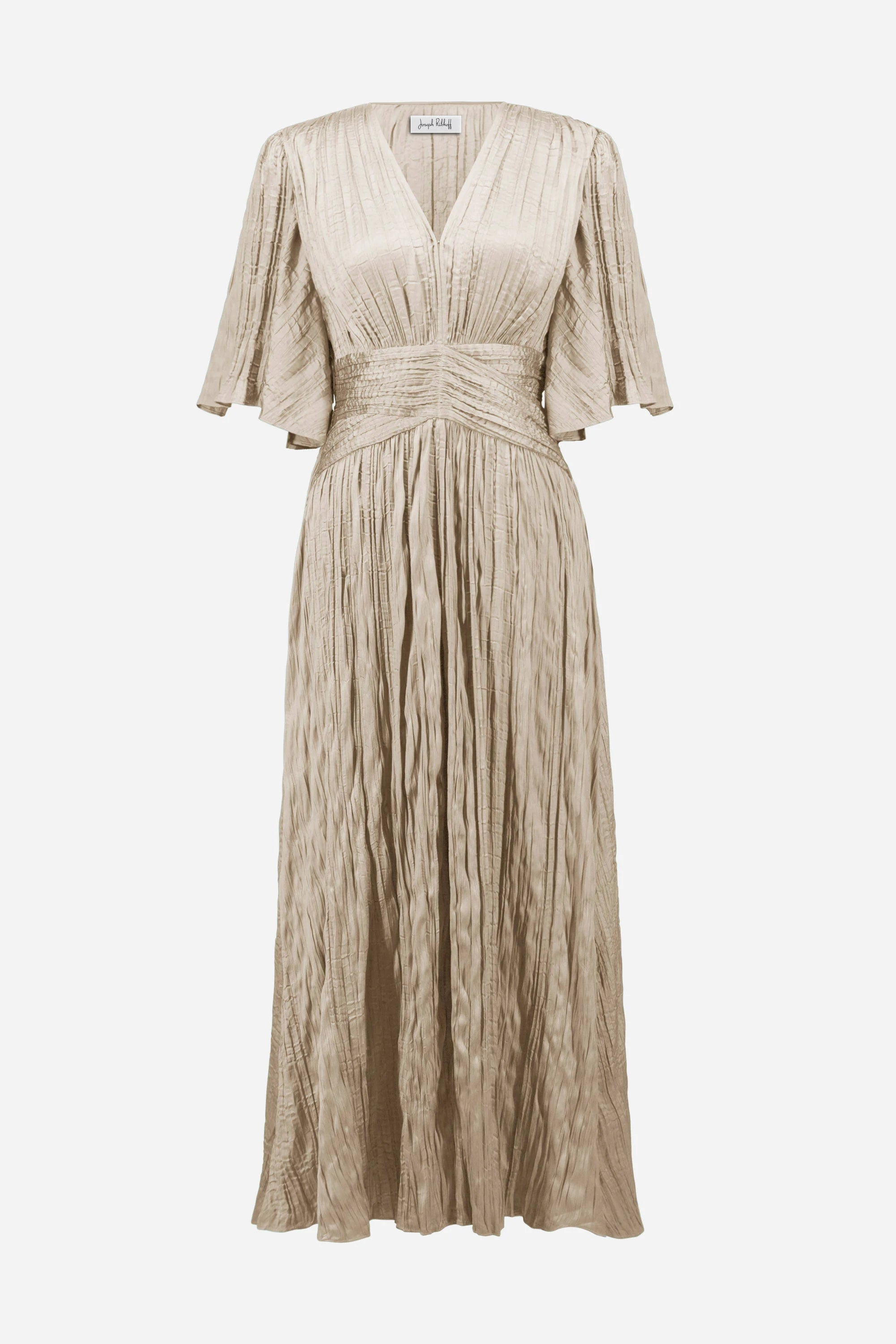 Joseph Ribkoff - Satin Fit and Flare Pleated Dress with Knot Waist Detail 261962