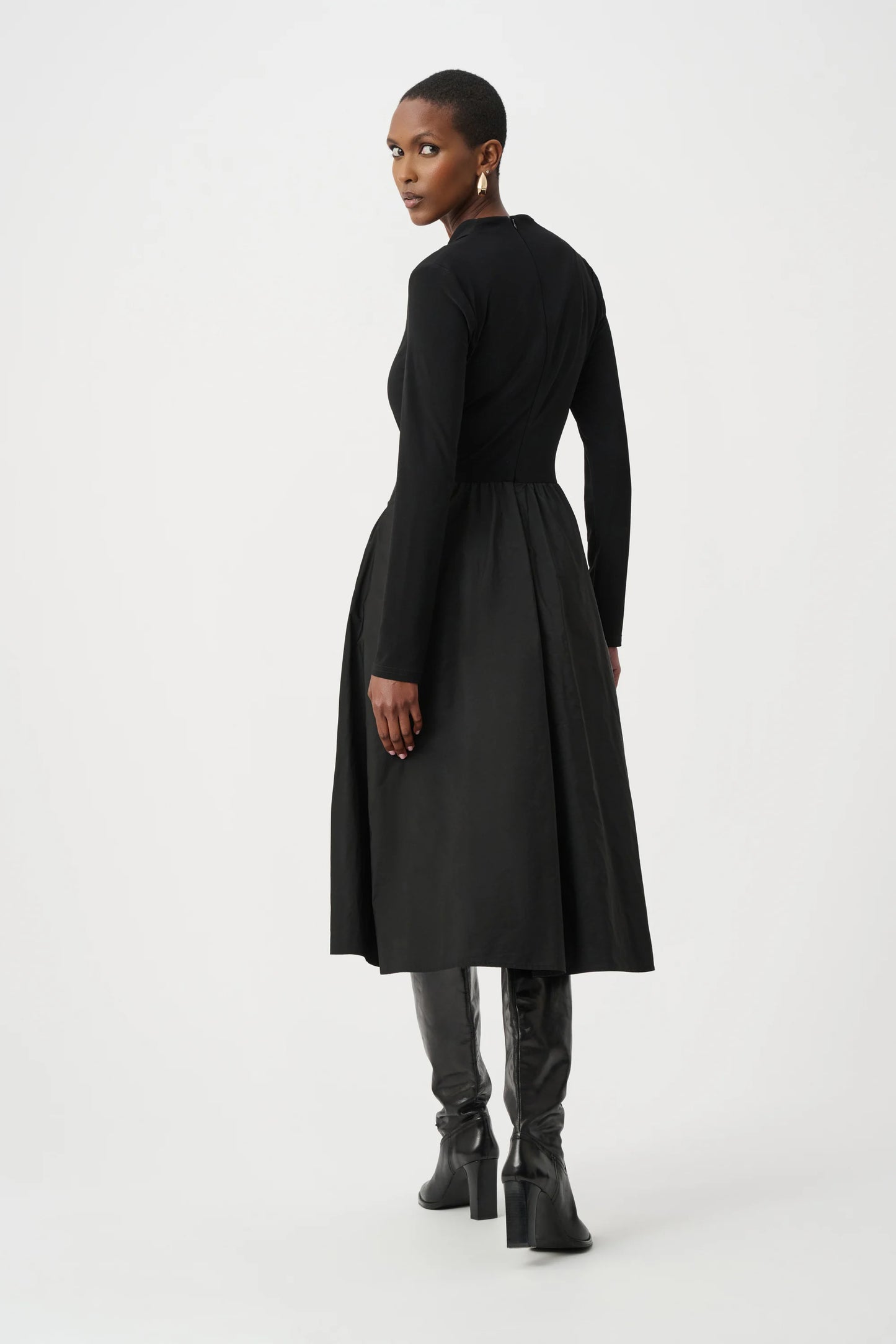 Joseph Ribkoff - Silky Knit and Memory Fit and Flare Dress Black 263145