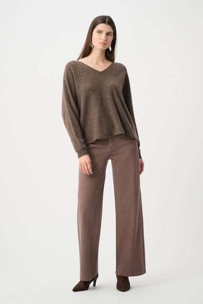 Joseph Ribkoff - Cashmere Boxy Sweater With Rhinestone Detail 263940