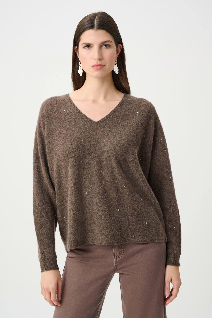 Joseph Ribkoff - Cashmere Boxy Sweater With Rhinestone Detail 263940