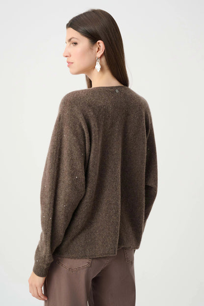Joseph Ribkoff - Cashmere Boxy Sweater With Rhinestone Detail 263940