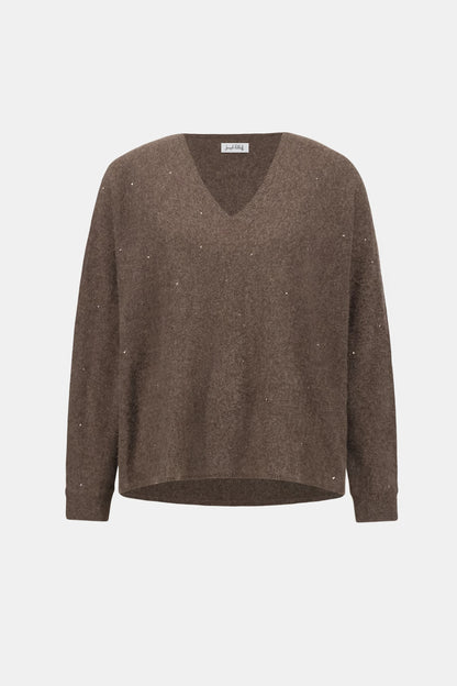 Joseph Ribkoff - Cashmere Boxy Sweater With Rhinestone Detail 263940