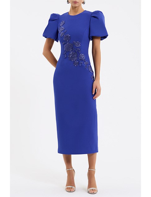 Rebecca Vallance - Evolet Puff Sleeve Midi Dress